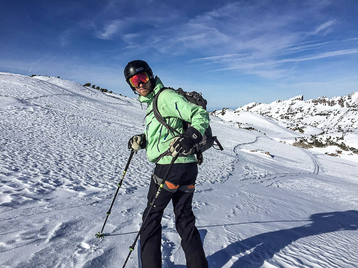 Freeride Skier in Austria Schlick